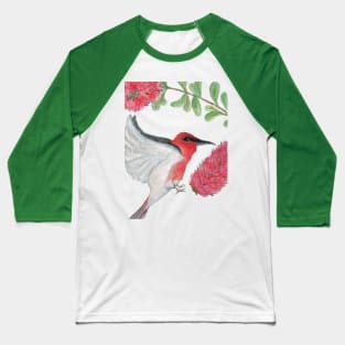 Scarlet Honeyeater Baseball T-Shirt